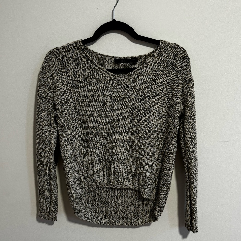 Knit sweater with elbow pads